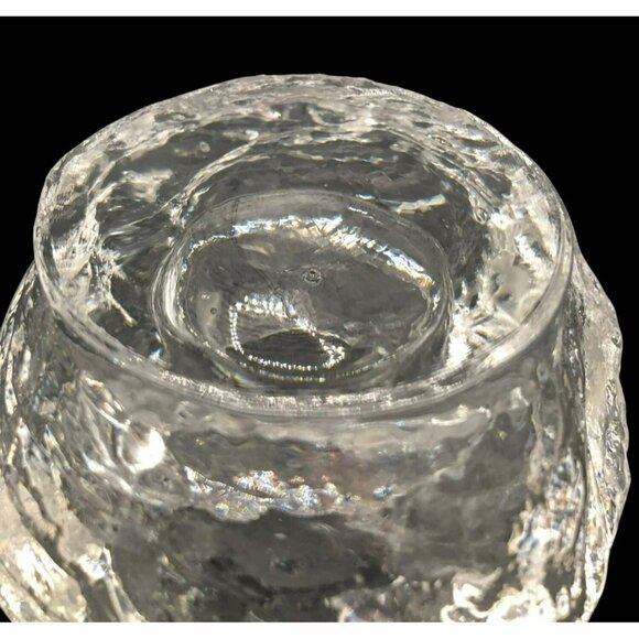 Crystal Snowball Votive Candle Holder Ann Warff Sweden For Kosta Boda 3.15 In - Picture 4 of 7